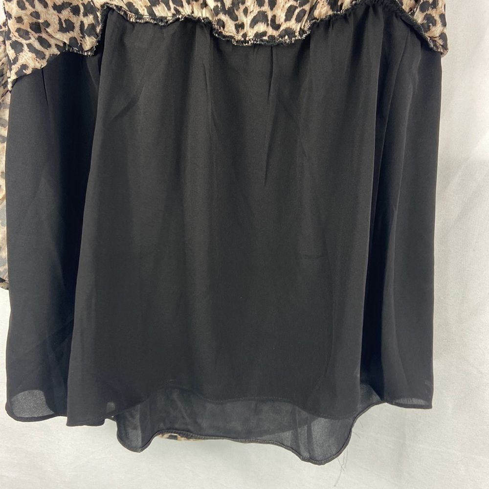 DR2 Leopard Fully Lined Skirt with Elastic Waistband - Picture 3 of 6